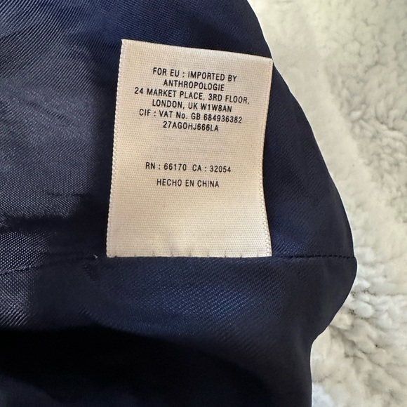 ELEVENES  SIZE 6 VELOUR VINTAGE COAT BY ANTHROPOLOGIE NEVER WORN W/ TAGS - Picture 10 of 11